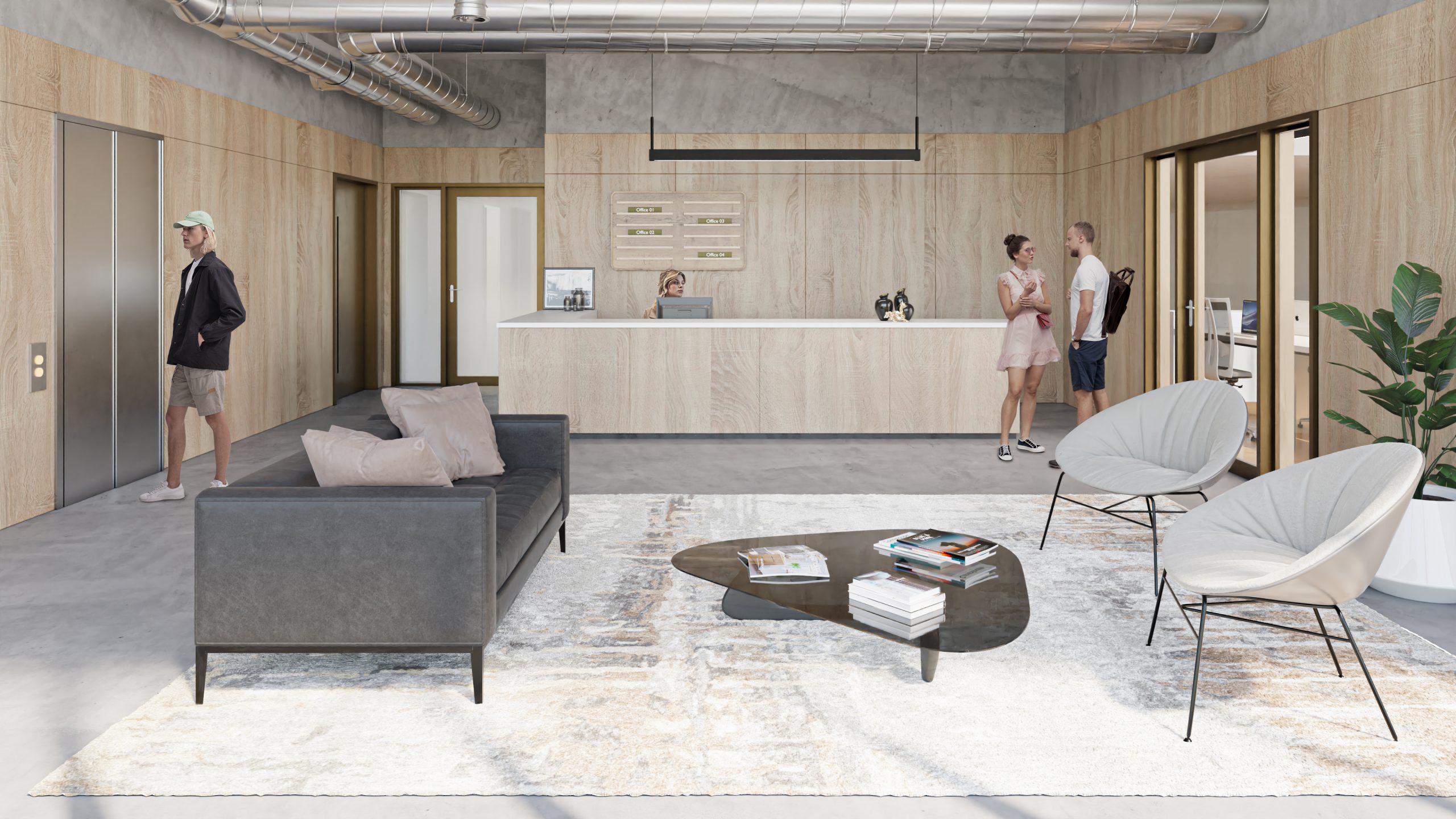 Real estate reception render