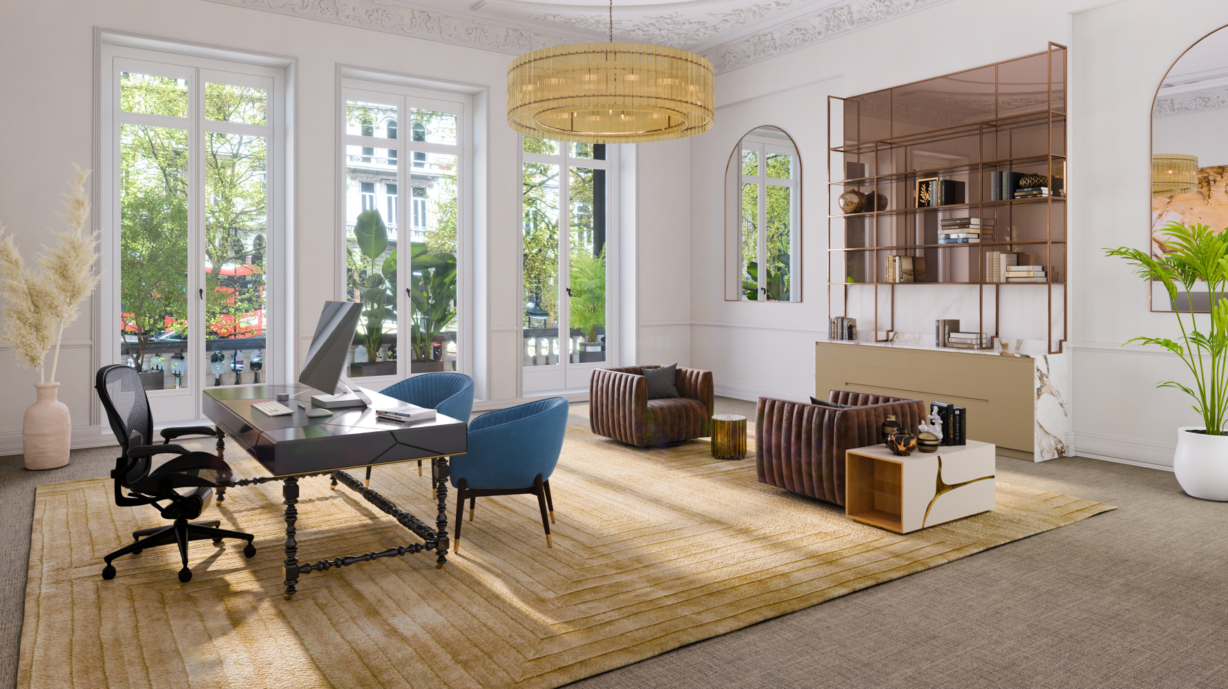Interior lounge render
